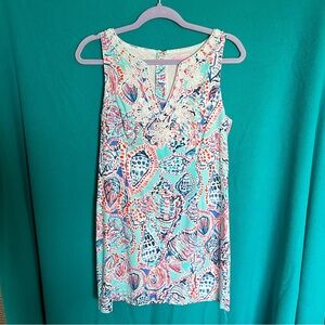 Lilly Pulitzer Gabby shift dress seashell sz 6 practically new